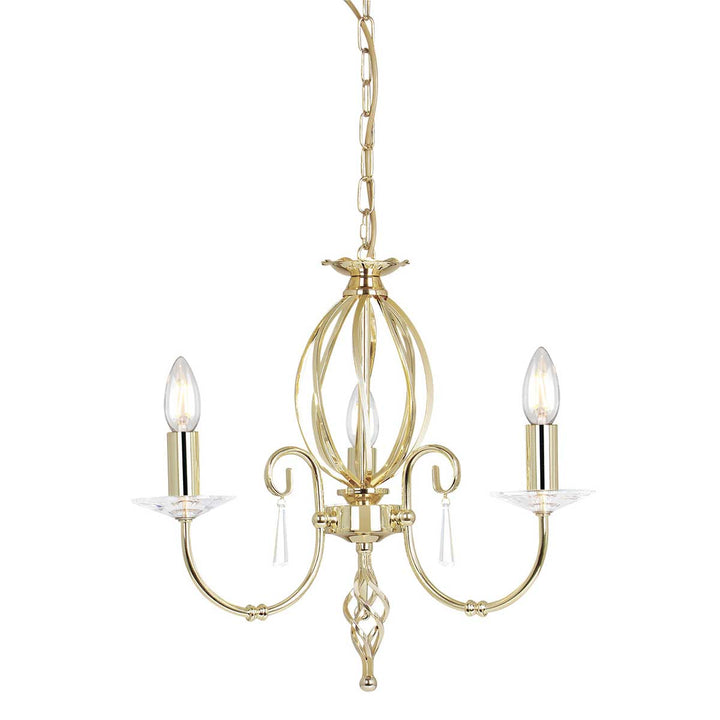 Elstead Lighting Lustre Aegean 3 lumières AG3-POL-BRASS