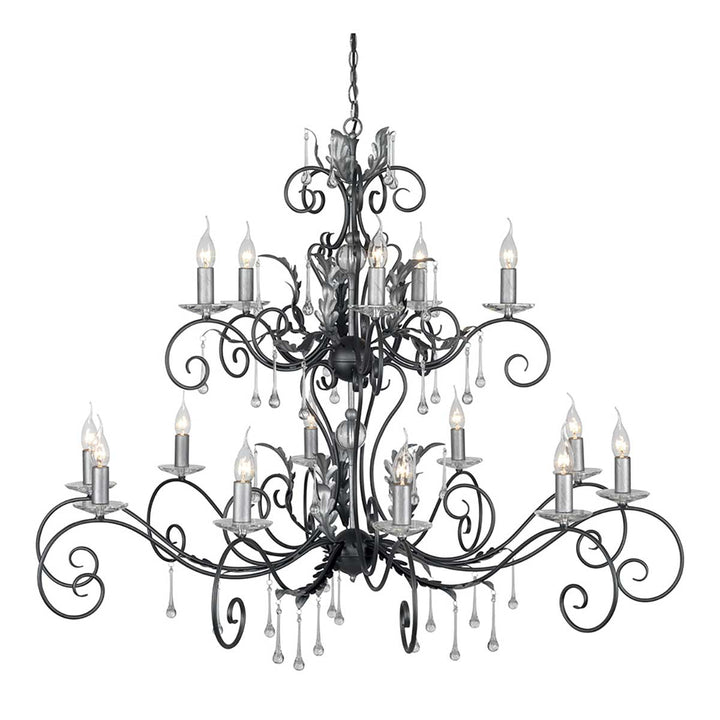 Elstead Lighting Lustre Amarilli 15 lumières AML15-BLK-SILVER