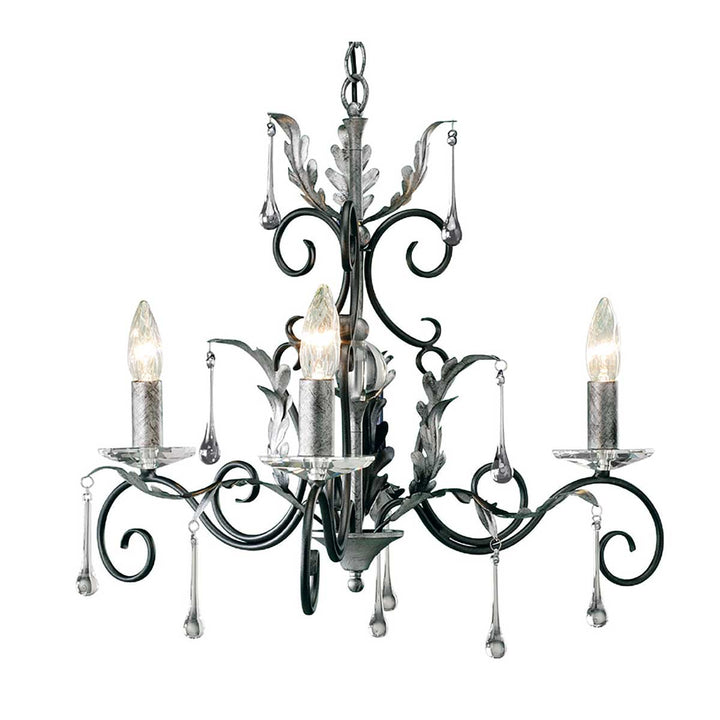 Elstead Lighting Lustre Amarilli 3 lumières AML3-BLK-SILVER