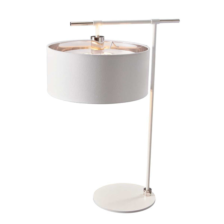 Elstead Lighting Lampe à poser Balance · Blanc · Nickel poli BALANCE-TL-WPN