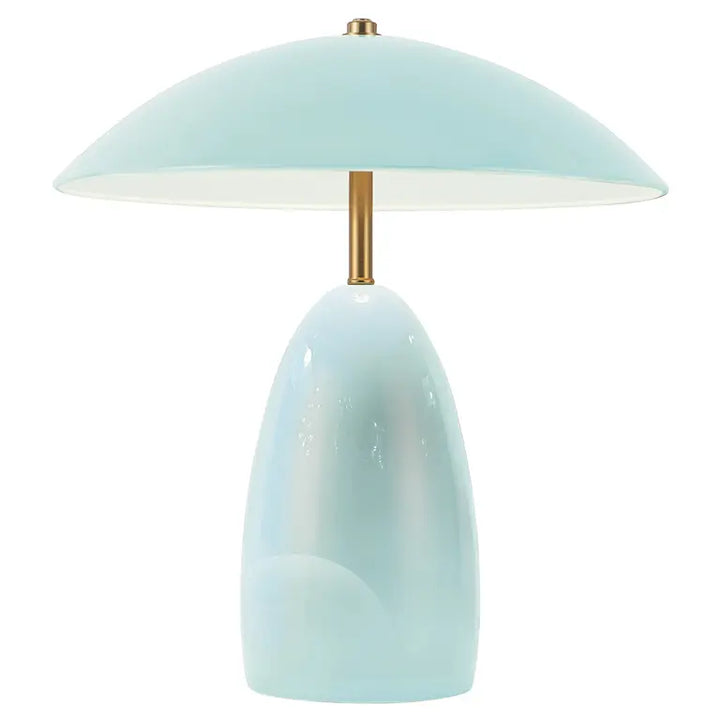 Elstead Lighting Lampe à poser POPPY · Bleu clair · Ø 30.5 cm ALM-POPPY-TL-M-CB