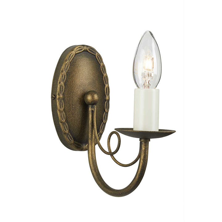 Elstead Lighting Applique Minster MN1-BLK-GOLD