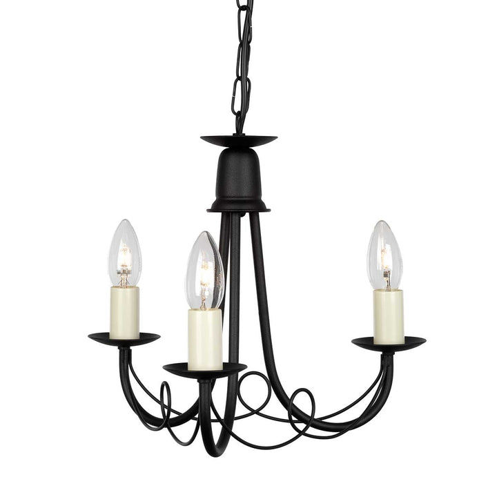 Elstead Lighting Lustre Minster 3 lumières MN3-BLACK