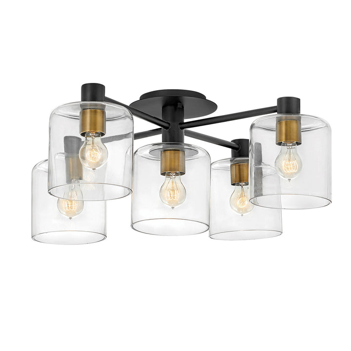 Quintiesse Plafonnier Axel 5 lumières QN-AXEL5-BK