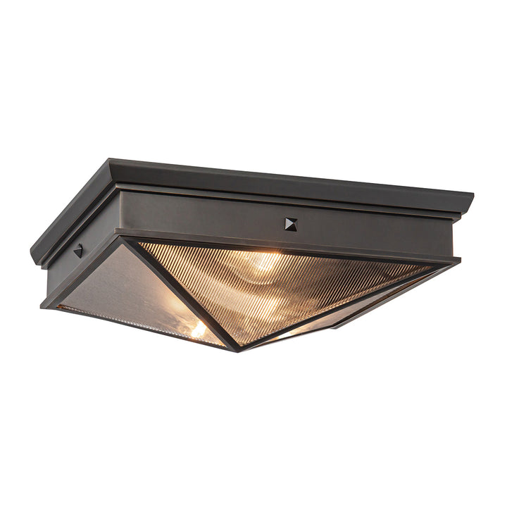 Quintiesse Plafonnier Cairo 2 lumières QN-CAIRO-F-M-UBZ-CR