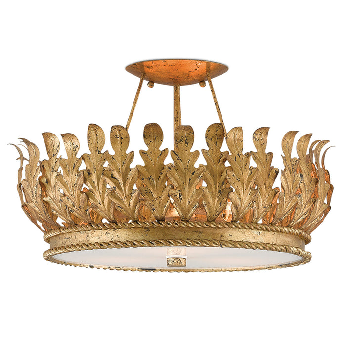 Quintiesse Plafonnier Biddulph 3 lumières QNC-BIDDULPH-3SF-GLA