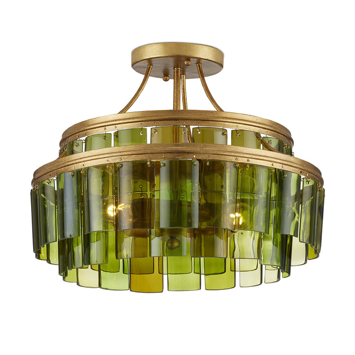 Quintiesse Plafonnier Vintner 3 lumières QNC-VINTNER-3SF-GR-CGL
