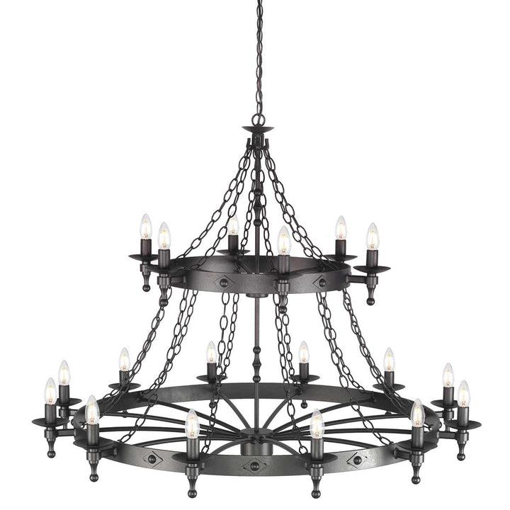 Elstead Lighting Lustre Warwick 18 lumières WR18-GRAPHITE