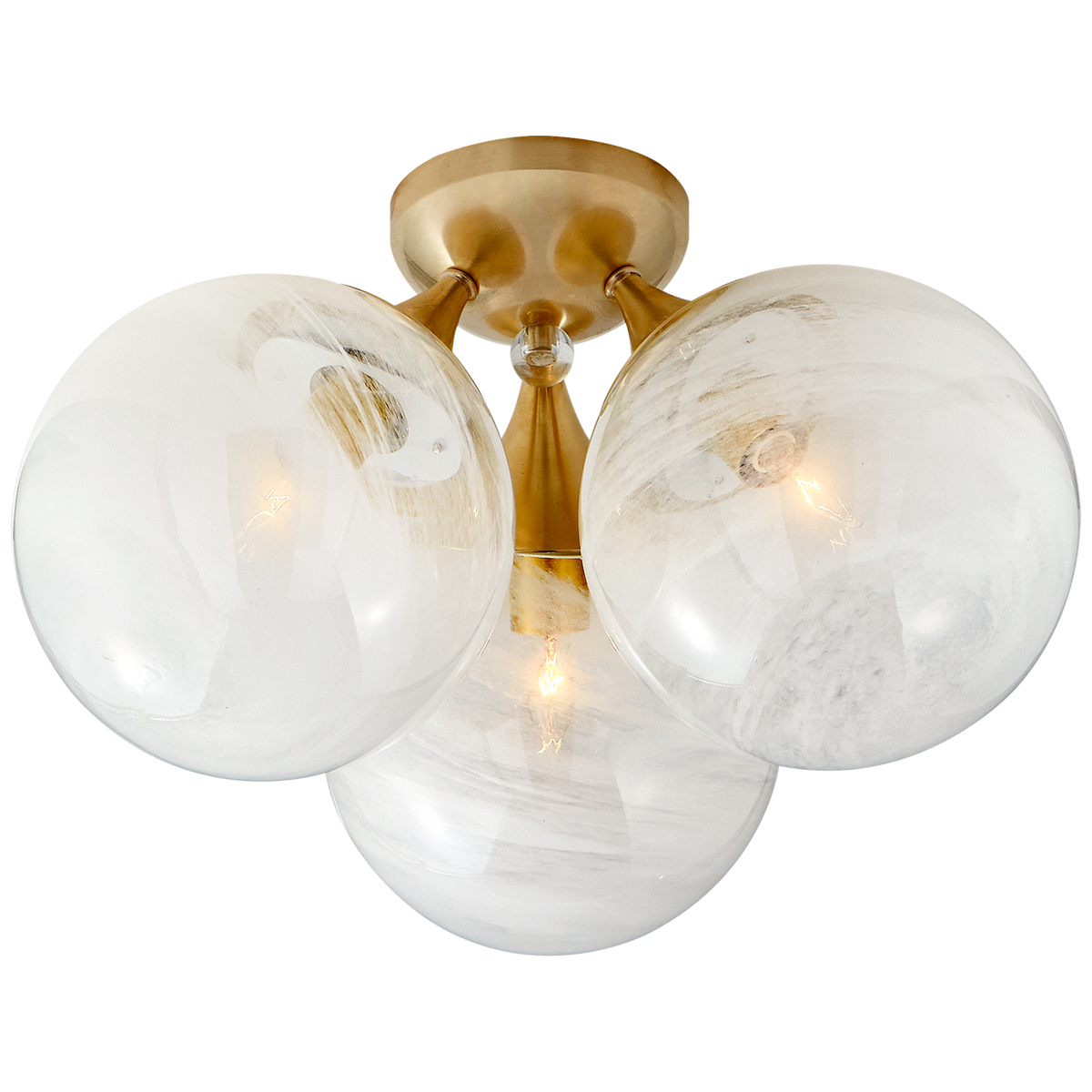 Visual Comfort Cristol grand modèle 3 lumières ARN4401HABWG – Plafonniers