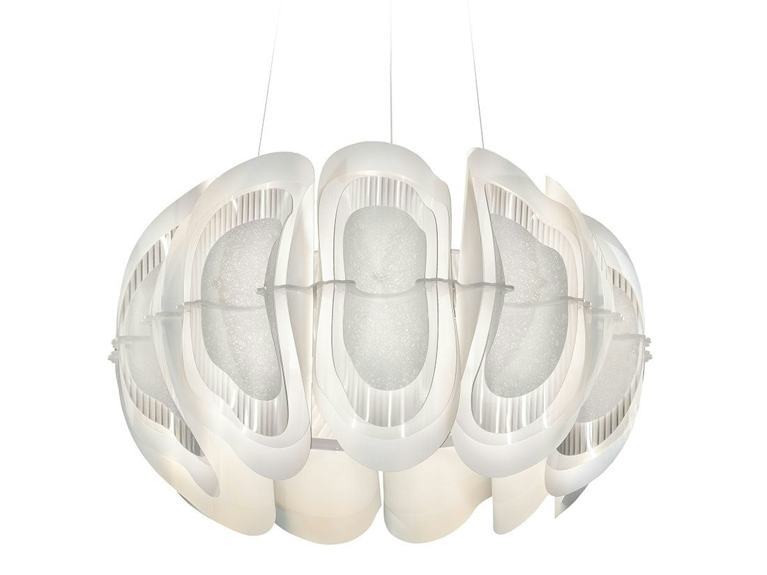 Slamp Fiordlys Suspension · Blanc · Ø 56 cm FRDSM00WHT01T00ROUEU – Suspensions