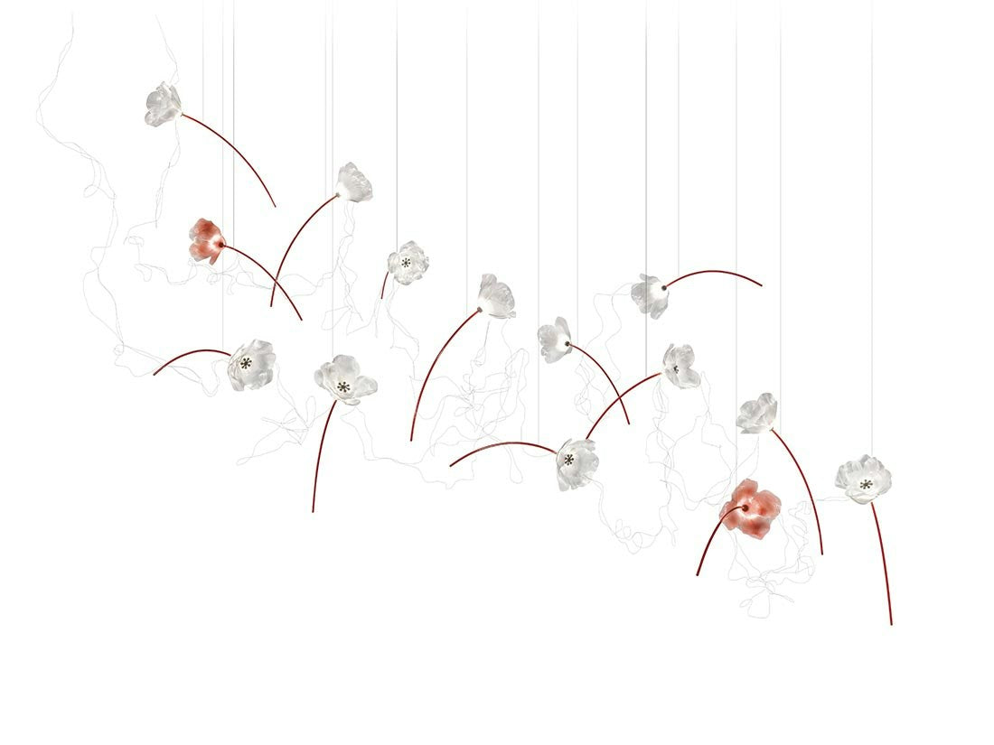 Slamp Poppy Suspension · 14 modules libres · 3000 K POPSL00PRR03SLD000EU – Suspensions
