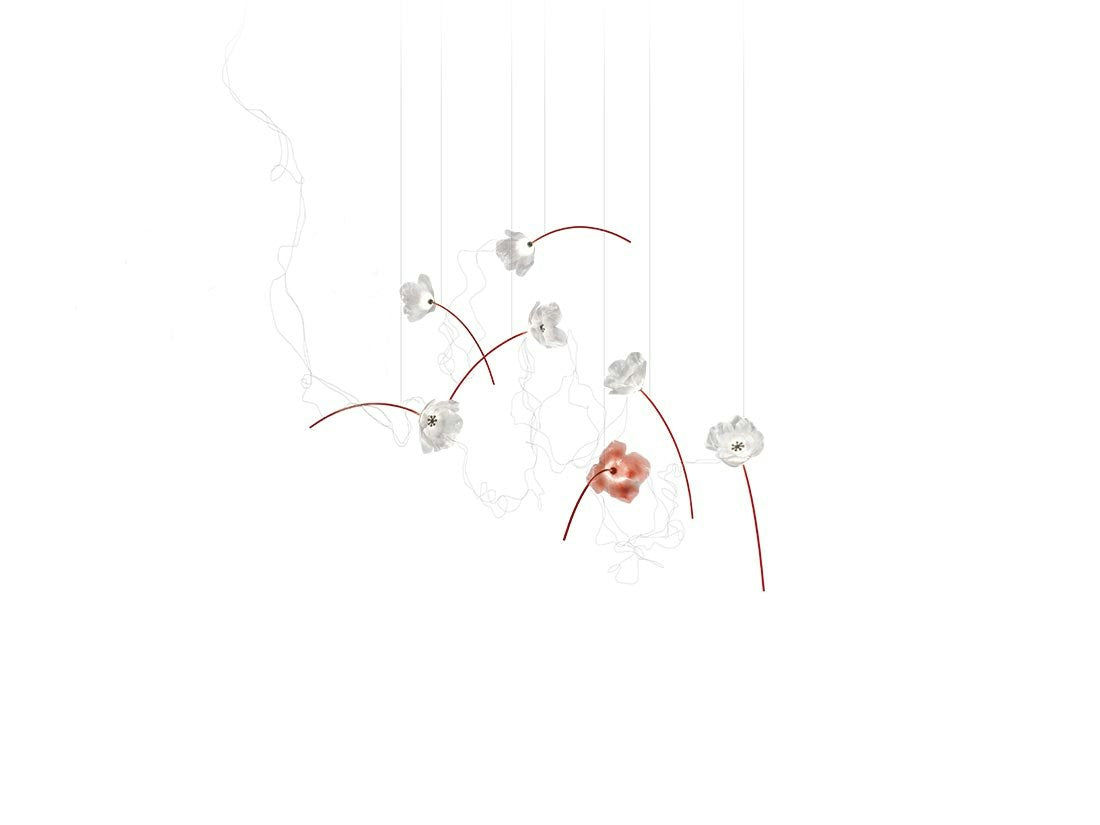 Slamp Poppy Suspension · 7 modules · 3000 K POPSM00PRR03SLD000EU – Suspensions