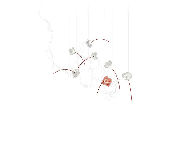 Slamp Poppy Suspension · 7 modules · 3000 K POPSM00PRR03SLD000EU