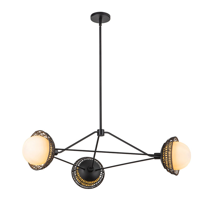 Elstead Lighting Lustre Perth 3 lumières · Noir mat ALM-PERTH3-BK