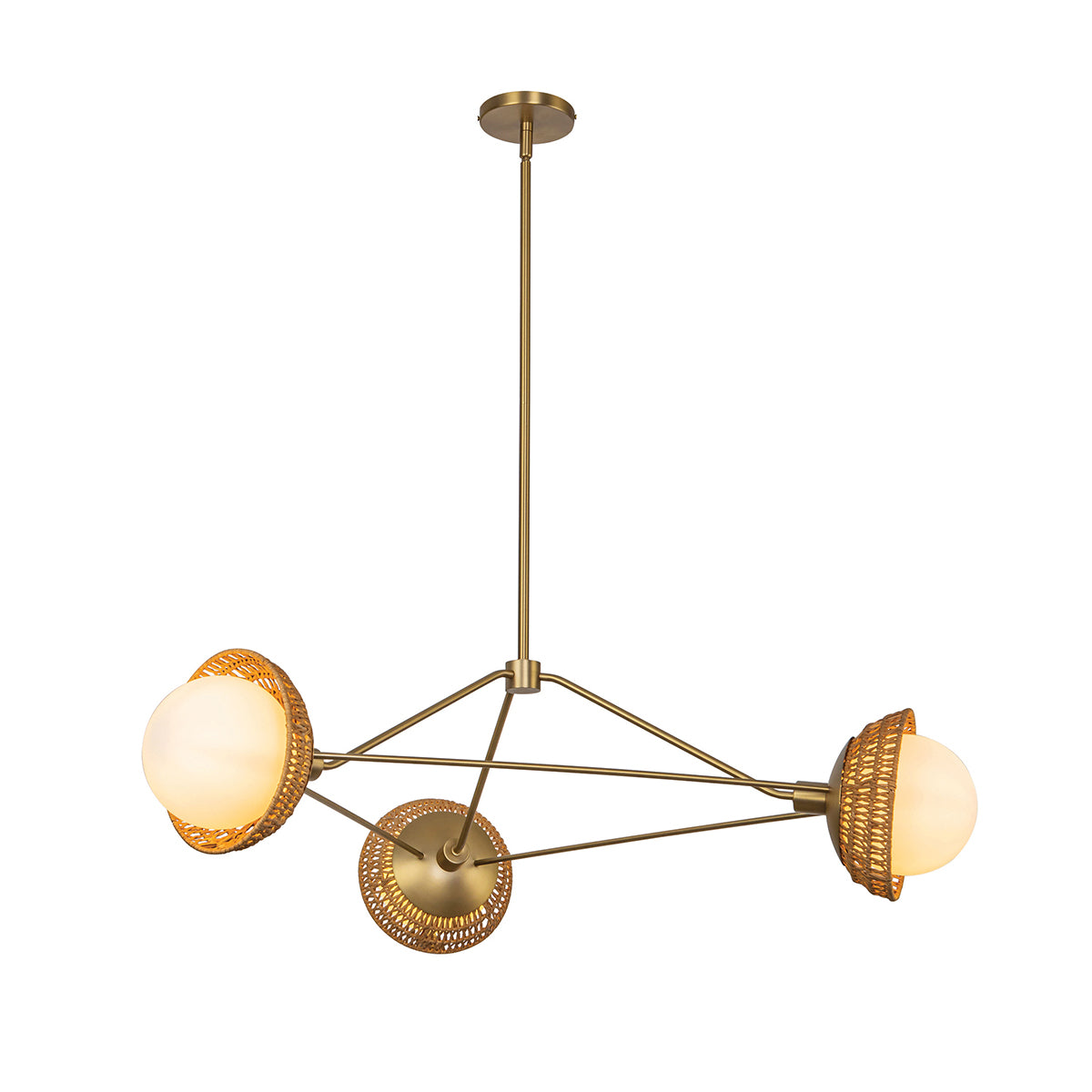 Elstead Lighting Lustre Perth 3 lumières · Or brossé ALM-PERTH3-GD – Lustres