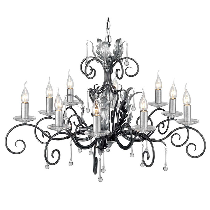 Elstead Lighting Lustre Amarilli 10 lumières AML10-BLK-SILVER