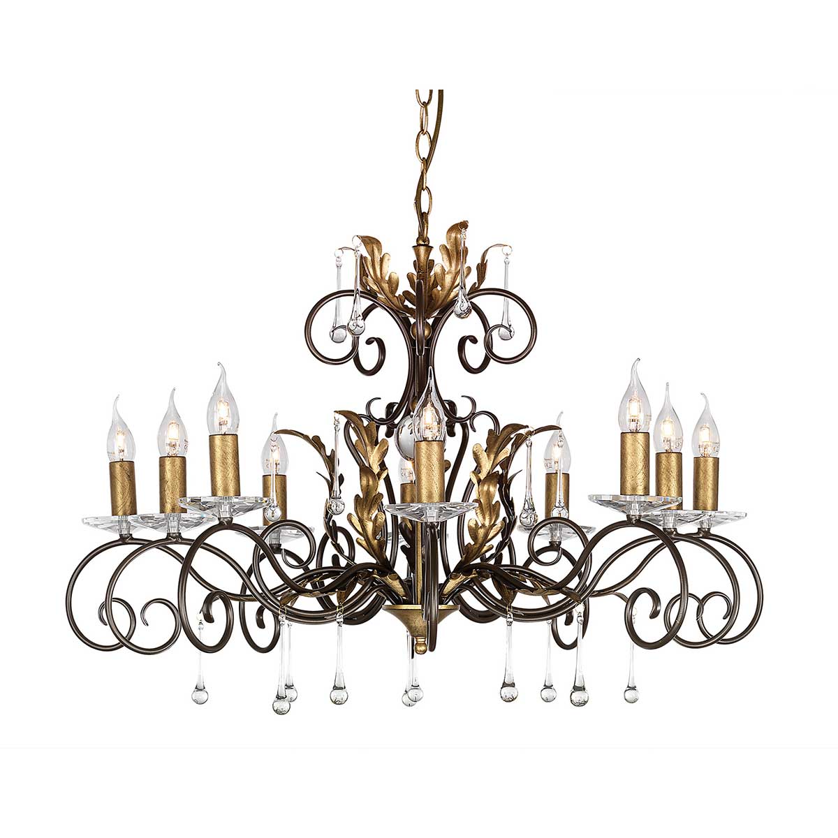 Elstead Lighting Lustre Amarilli 10 lumières AML10-BRONZE – Lustres