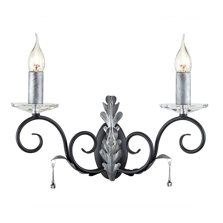 Elstead Lighting Applique Amarilli 2 lumières AML2-BLK-SILVER