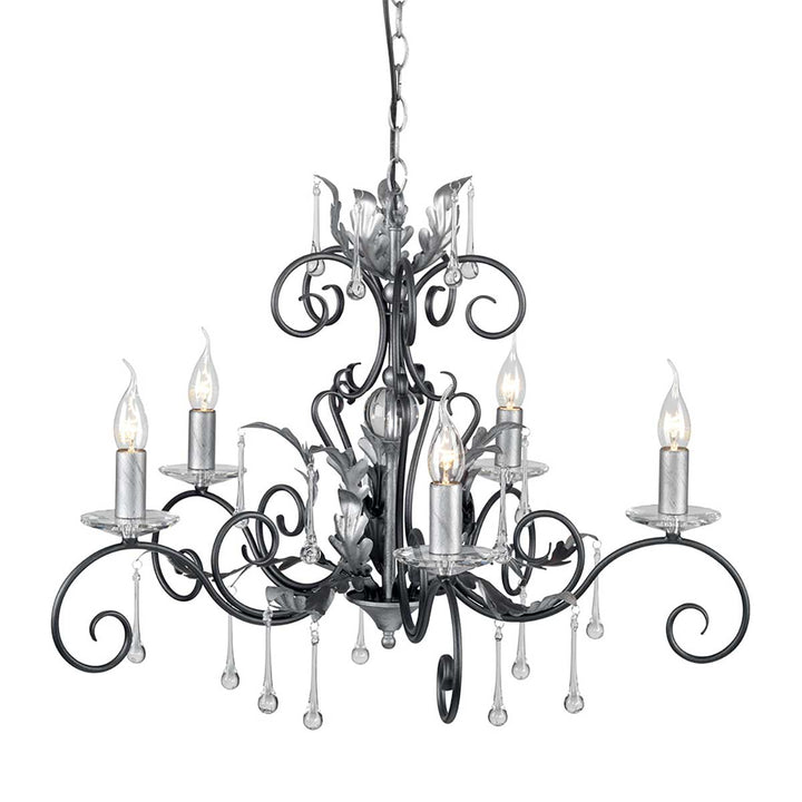 Elstead Lighting Lustre Amarilli 5 lumières AML5-BLK-SILVER