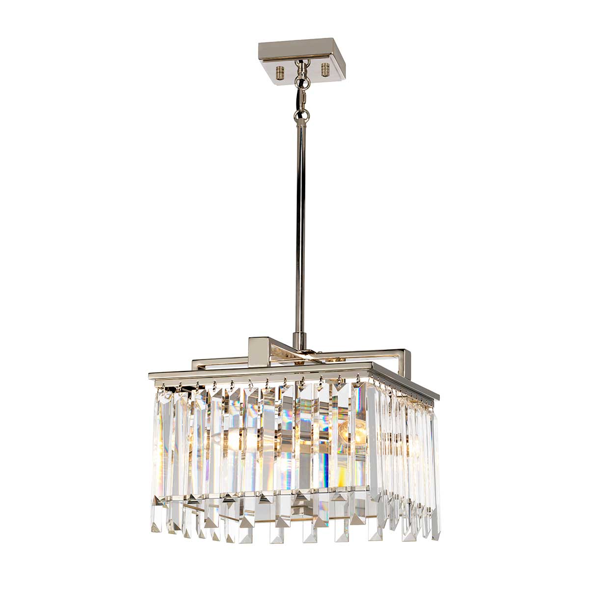 Elstead Lighting Lustre Aries 4 lumières · Nickel poli · H 27.6 cm ARIES-4P-S – Lustres