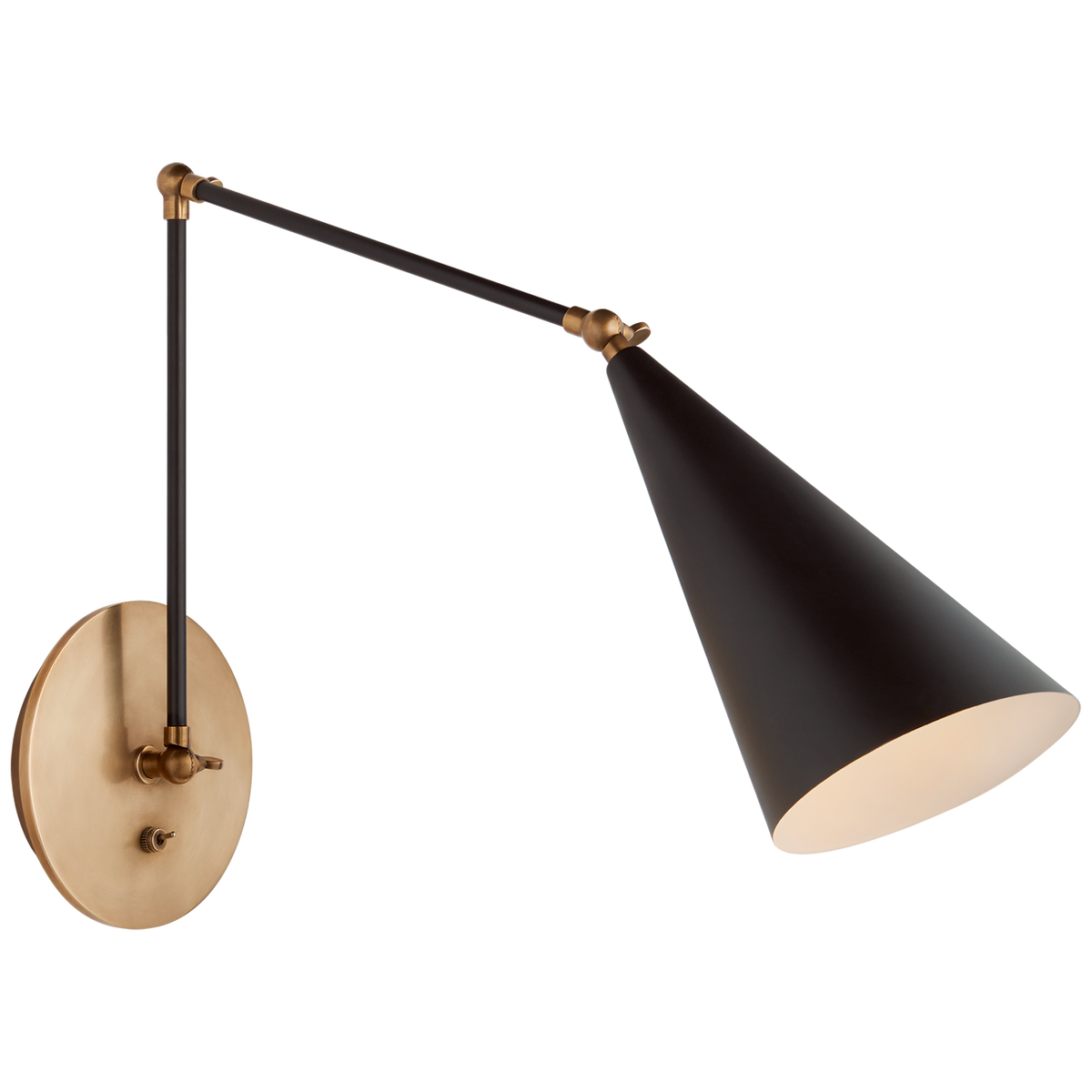 Visual Comfort Clemente 2 lumières Arm Library ARN2912BLK – Appliques murales