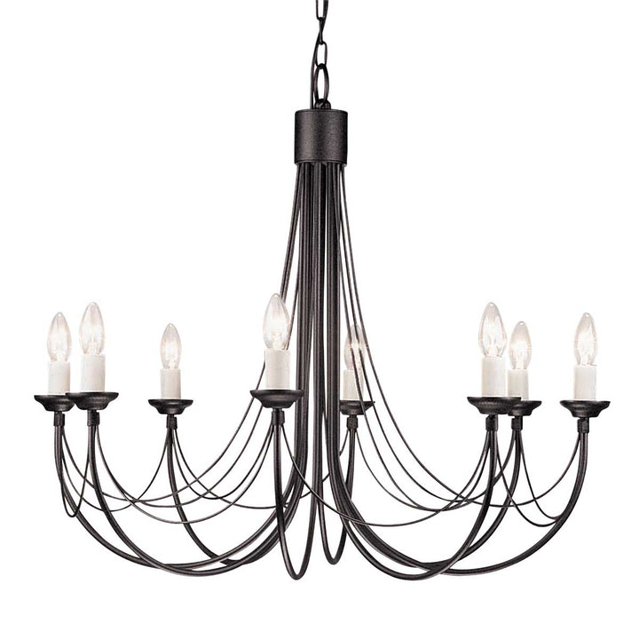 Elstead Lighting Lustre Carisbrooke 8 lumières CB8-BLACK
