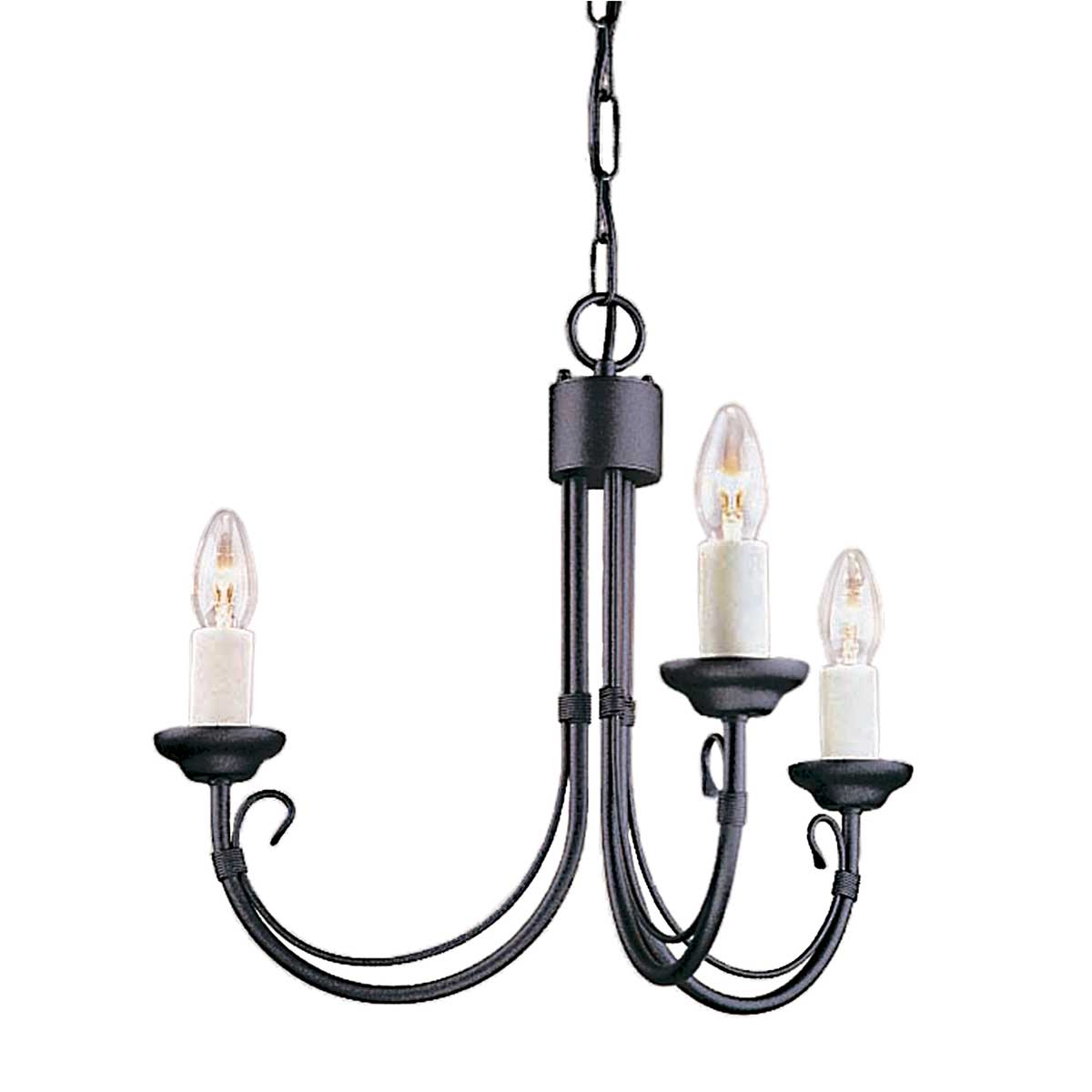 Elstead Lighting Lustre Chartwell 3 lumières CH3-BLACK – Lustres