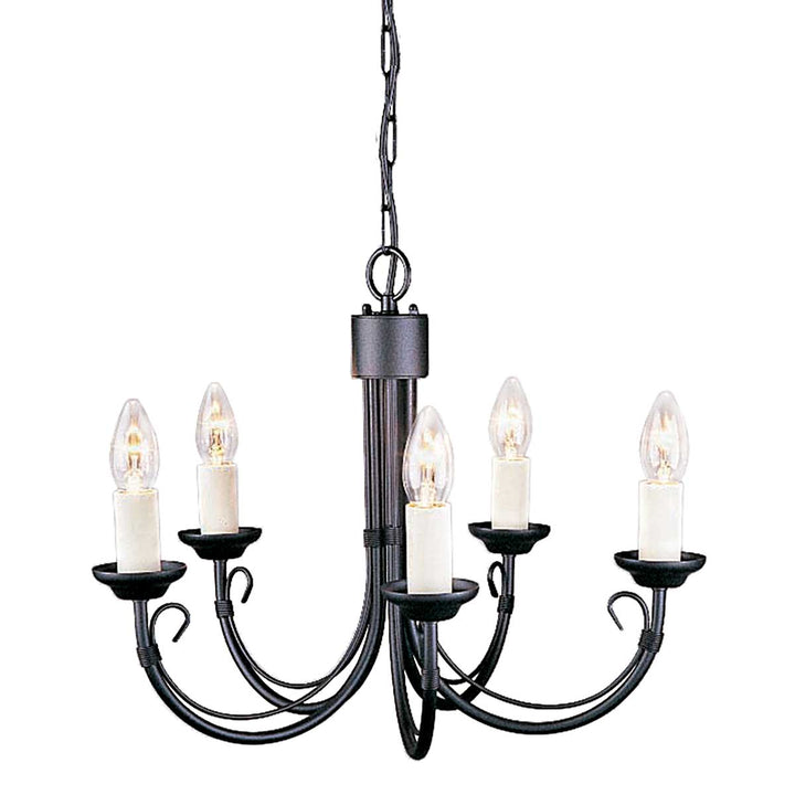 Elstead Lighting Lustre Chartwell 5 lumières CH5-BLACK