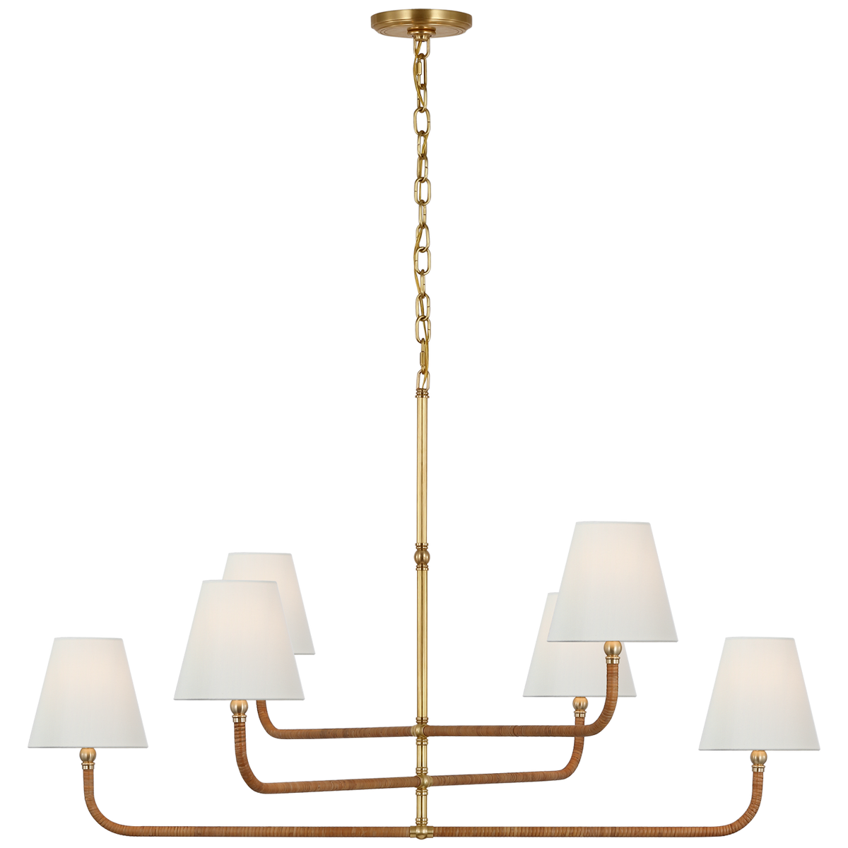 Visual Comfort Basden très grand modèle Three à étages CHC5083ABNRTL – Lustres