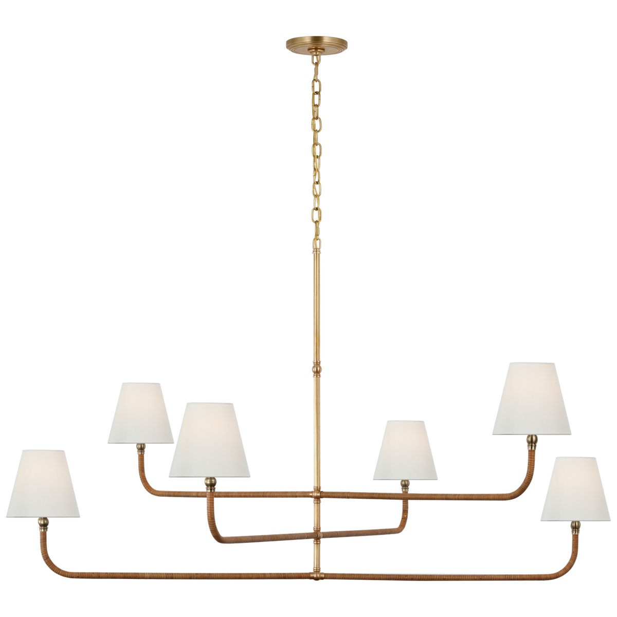 Visual Comfort Basden grand modèle Three à étages CHC5084ABNRTL – Lustres