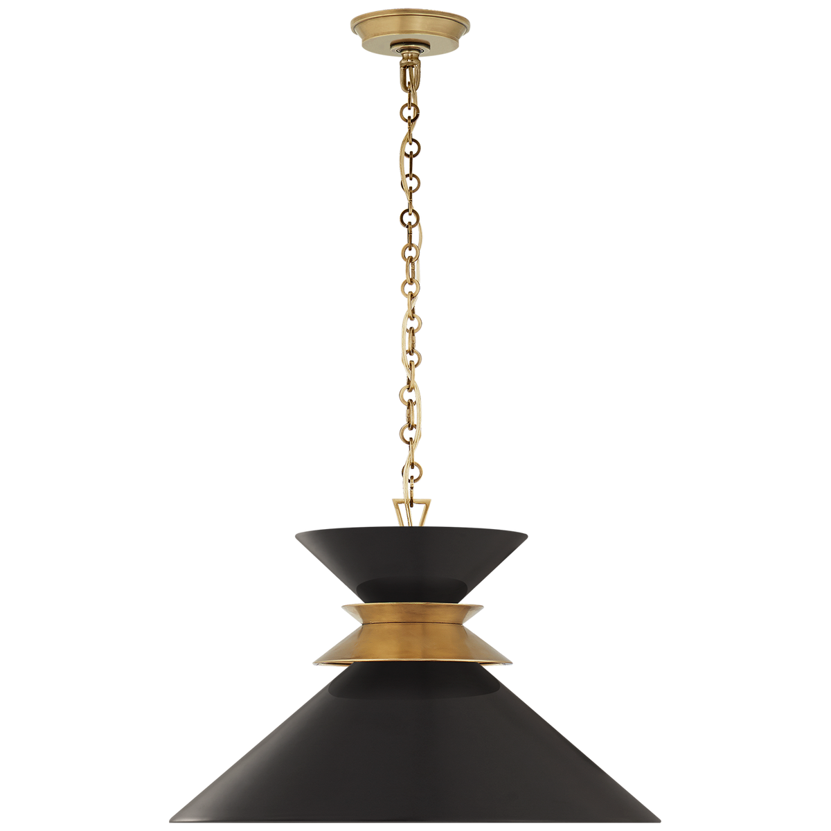 Visual Comfort Alborg grand modèle Stacked CHC5245ABBLK – Suspensions