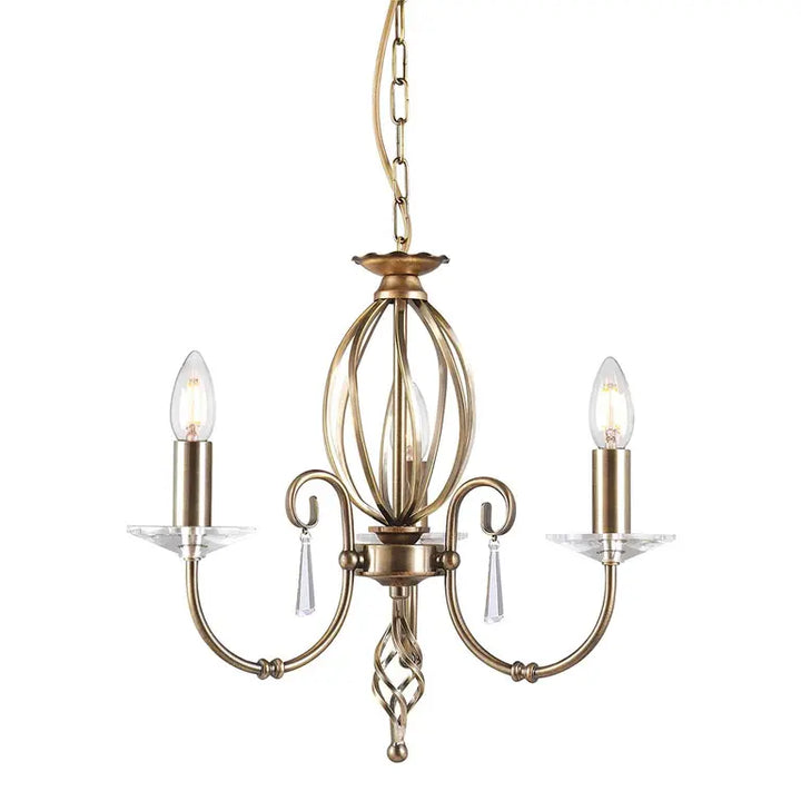 Elstead Lighting Lustre Aegean 3 lumières · Laiton vieilli AG3-AGED-BRASS