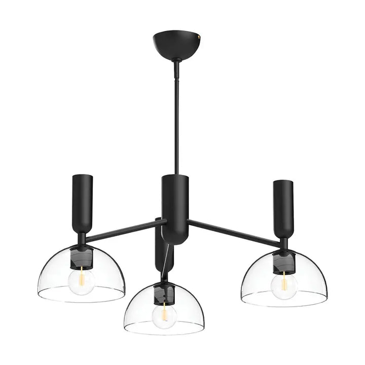 Elstead Lighting Lustre Jude 3 lumières · Noir mat ALM-JUDE3-MB-CL