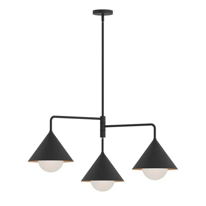 Elstead Lighting Lustre Remyck 3 lumières · Noir mat ALM-REMYCK3-BK