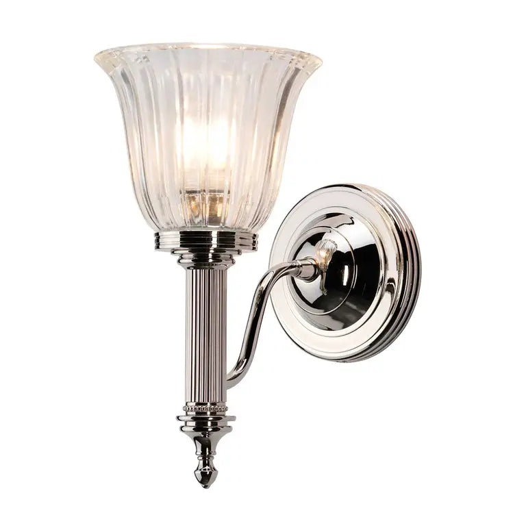 Elstead Lighting Applique de salle de bain Carroll · Nickel poli BATH-CARROLL1-PN – Salle de bain