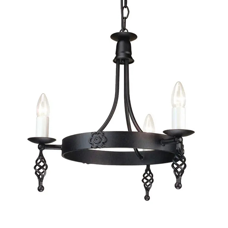 Elstead Lighting Lustre Belfry 3 lumières BY3-BLACK – Lustres