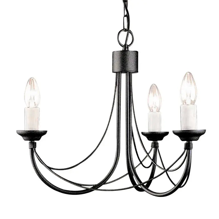 Elstead Lighting Lustre Carisbrooke 3 lumières CB3-BLACK – Lustres