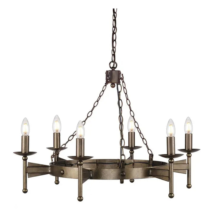 Elstead Lighting Lustre Cromwell 6 lumières CW6-OLD-BRZ