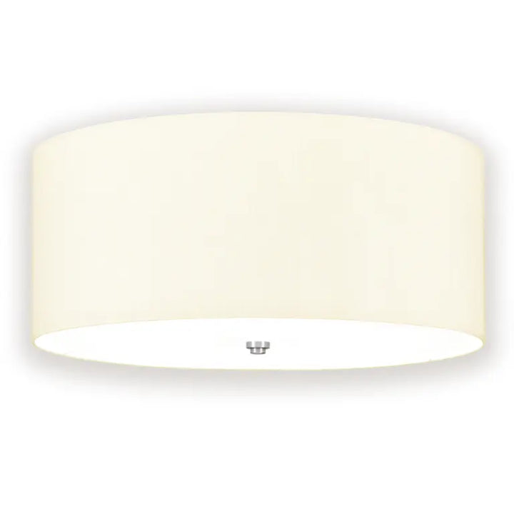 Elstead Lighting Plafonnier Fletcher Flush 5 lumières · Ivoire abat-jour chrome poli · Ø 55.9 cm DL-FLETCHER22-5LT-IV-PC