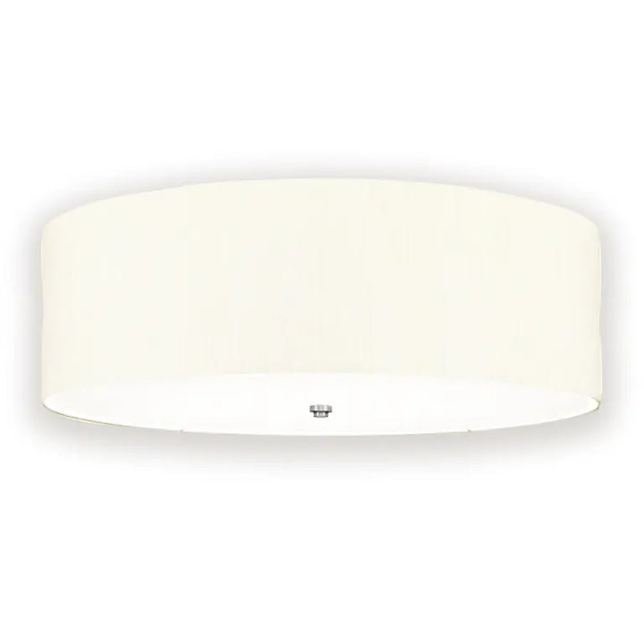 Elstead Lighting Plafonnier Fletcher Flush 7 lumières · Ivoire abat-jour chrome poli · Ø 76.2 cm DL-FLETCHER30-7LT-IV-PC