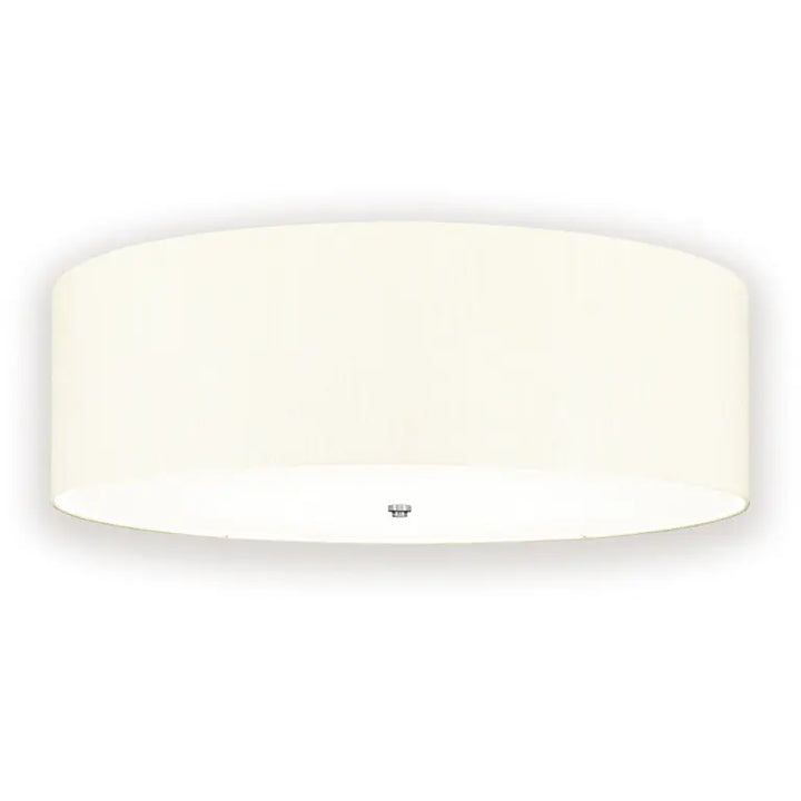 Elstead Lighting Plafonnier Fletcher Flush 7 lumières · Ivoire abat-jour chrome poli · Ø 86.4 cm DL-FLETCHER34-7LT-IV-PC