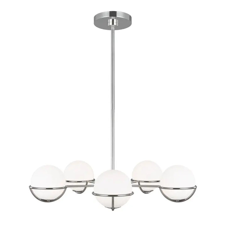 Elstead Lighting Lustre Apollo 5 lumières · Nickel poli FE-APOLLO5-PN