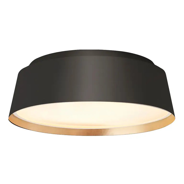 Elstead Lighting Plafonnier Asher 3 lumières · Noir · Or FE-ASHER-3F-MB