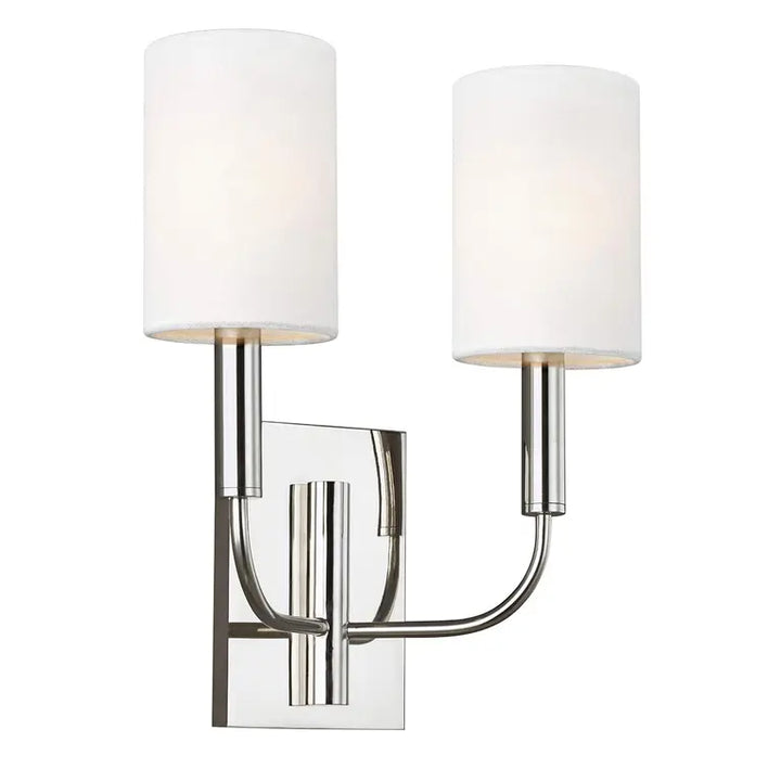 Elstead Lighting Applique Brianna 2 lumières · Nickel poli FE-BRIANNA2-PN