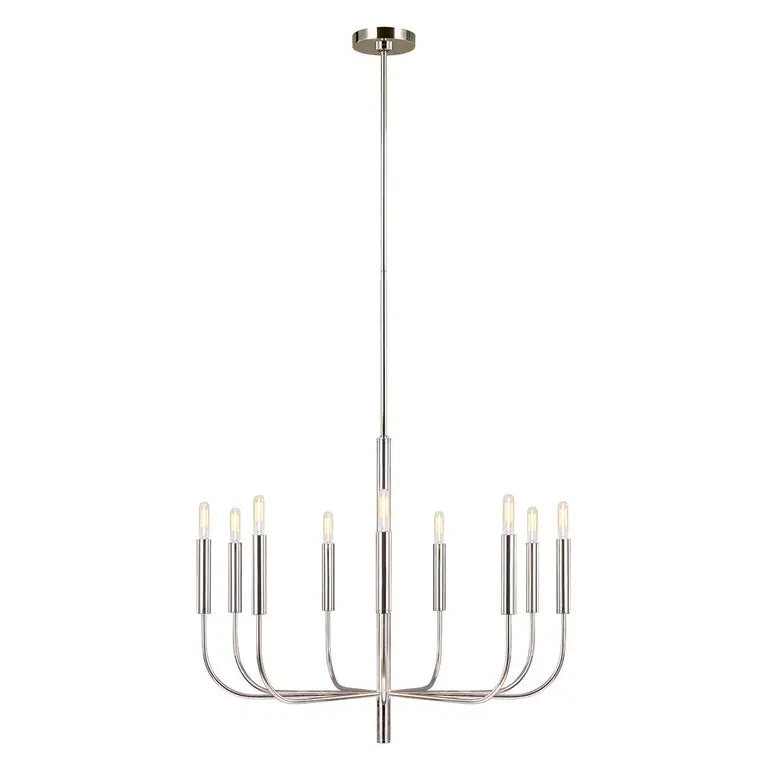 Elstead Lighting Lustre Brianna 9 lumières · Nickel poli FE-BRIANNA9-PN – Lustres