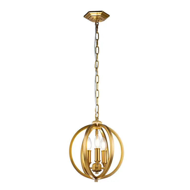 Elstead Lighting Suspension Corinne 3 lumières · Laiton bruni · Ø 28.6 cm FE-CORINNE-3P-S-BB – Suspensions