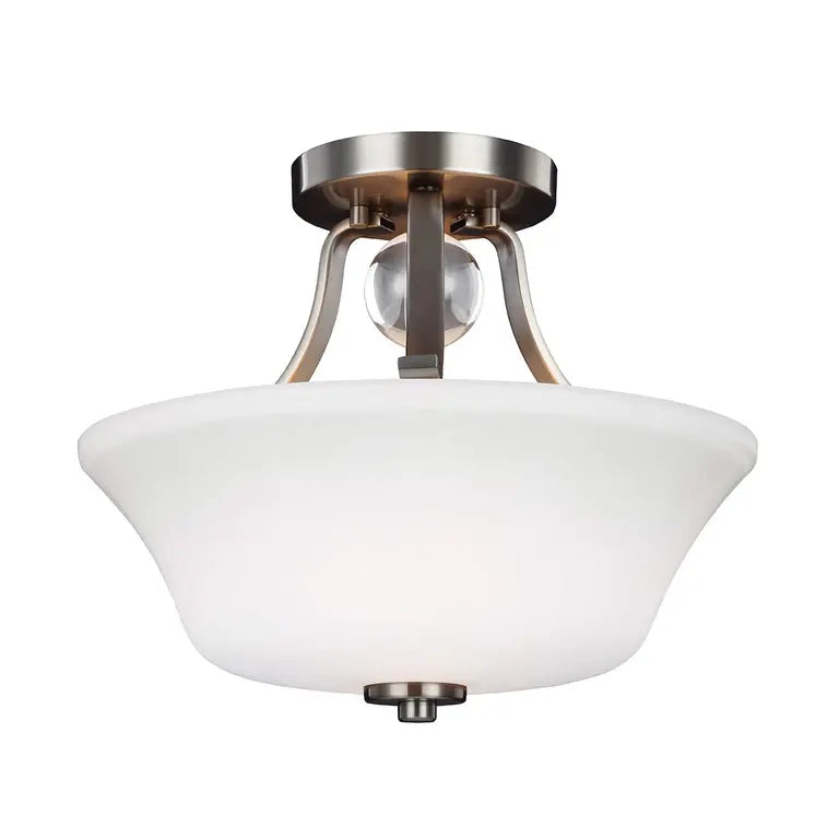 Elstead Lighting Plafonnier Evington 2 lumières · Nickel satiné FE-EVINGTON-SF-SN – Plafonniers