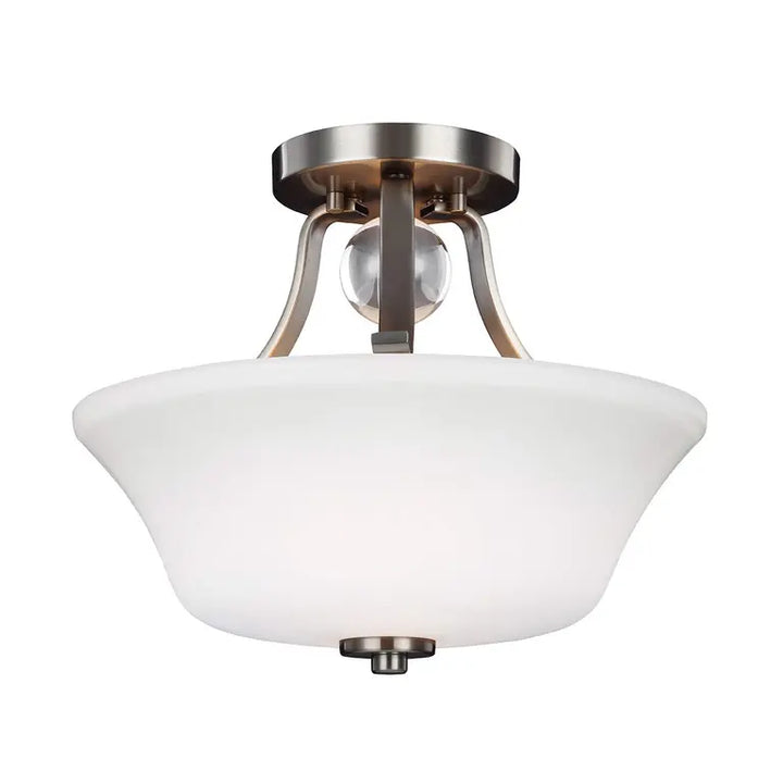 Elstead Lighting Plafonnier Evington 2 lumières · Nickel satiné FE-EVINGTON-SF-SN