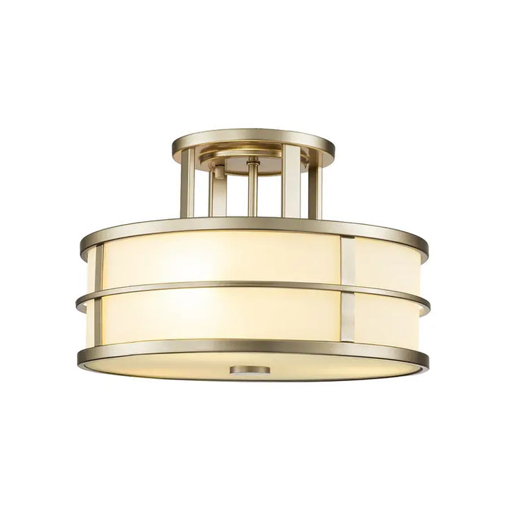 Elstead Lighting Plafonnier Fusion 3 lumières · Laiton naturel peint · H 22.9 cm FE-FUSION-SF-PNBR