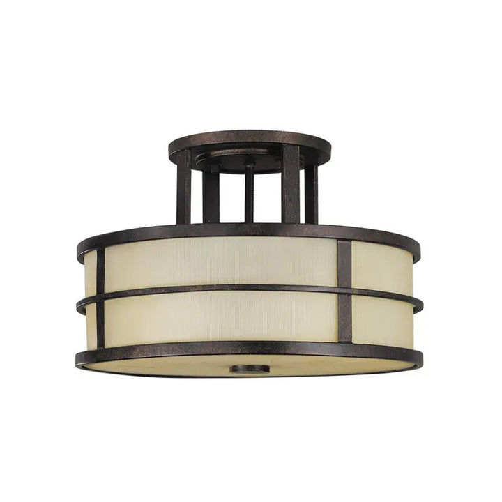 Elstead Lighting Plafonnier Fusion 3 lumières · Bronze · H 22.9 cm FE-FUSION-SF